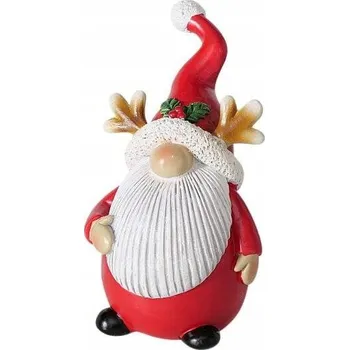 Vánoční dekorace VÁNOČNÍ FIGURKA SKŘÍTEK ČERVENÝ DEKORACE NA VÁNOCE TRPASLÍK výška 10,5 cm
