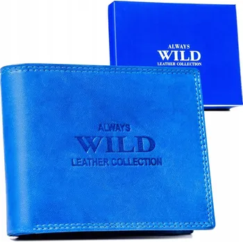 Peněženka Always Wild peněženka z pravé kůže modrá - muž