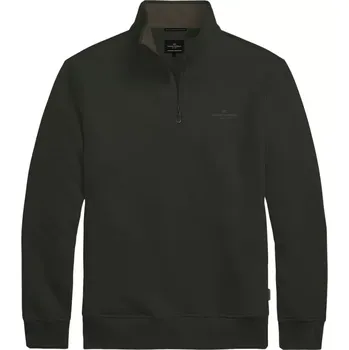 Pánská mikina Velká pánská mikina se stojáčkem na krátký zip Double Urban Outfitters MTOP-1082 tmavě zelená (7XL)