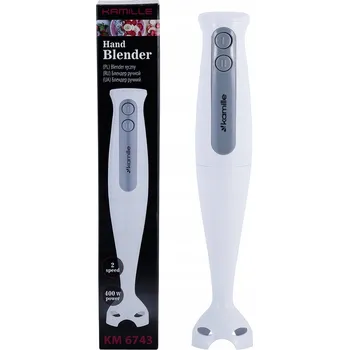 TYČOVÝ MIXÉR sekáček bílý silný KAMILLE KM-6743 400W
