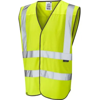 Velká pánská reflexní vesta na suchý zip Arlington Leo žlutá (4XL)