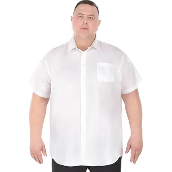 Pánská košile Pánská velká košile Duke D555 Delmar bílá (4XL)