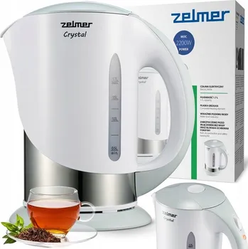Rychlovarná konvice Rychlovarná konvice Zelmer ZCK7630S Crystal 2200 W 1,7 l bílá