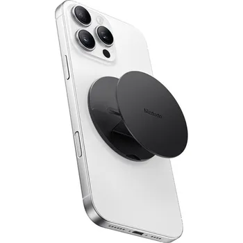 Mcdodo - skládací magnetický stojánek na telefon (MR-7910) - s víceúhlovou podporou, kožený - černý