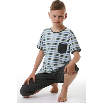 Chlapecké pyžamo Chlapecké pyžamo 1F0695 šedá 122-128-7-8-let