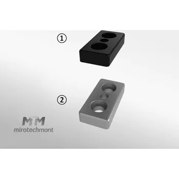 Dílenský stůl Deska základní a pro transport Zinek 40x80 varianta: M10, povrch: Černá, Průměr díry: D Ø (9) M8