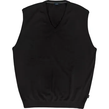 Pánský svetr Velká pánská vesta bez rukávů do véčka Double Urban Outfitters KNIT-8022 černá (6XL)