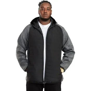 Pánská velká prošívaná podzimní bunda Duke D555 Highampton černá/šedá (2XL)