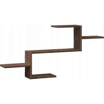 police Nástěnná police hnědý dub 104 x 15 x 49 cm, max. nosnost 20 kg