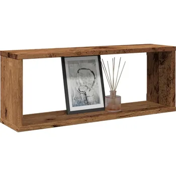 Obývací pokoj vidaXL Nástěnné obdélníkové police 2 ks 60x15x23 cm kompozit [807148] Barva: Staré dřevo