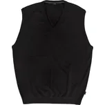Velká pánská vesta bez rukávů do véčka Double Urban Outfitters KNIT-8022 černá (4XL)