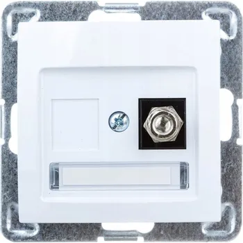 Elektrická zásuvka Anténní zásuvka nástěnná Ospel bílá