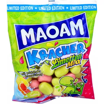 Cukrovinka Maoam Kracher Limetten Mixx Žvýkací bonbóny s kamínky 200 g