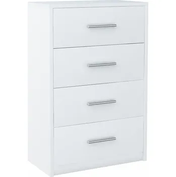 Komoda Komoda skříňka BODO 60cm 4S BÍLÁ 4 zásuvky regál UFC