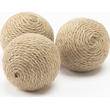 Hračka pro kočku Hračka pro kočky GLOBE velké sisalové míčky 3ks Hoopo