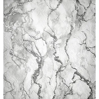 Tapeta Vinylová tapeta na vliesu 3D, jemný mramor, tekuté stříbro, žilky a třpytky