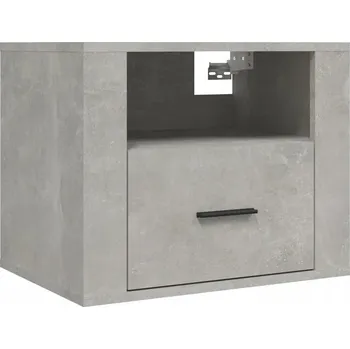 Noční stolek Závěsný noční stolek šedobetonový 50 x 36 x 40 cm