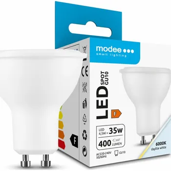 Žárovka Modee Lighting LED Spot Alu-Plastic GU10 4,5W 400lm studená bílá (ML-GU10P6000K4,5W)