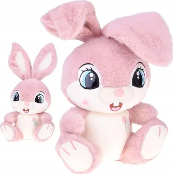 plyšák Plyšový Králík 40 cm Roztomilý růžový MALINKA se sklopenýma ušima ZA5922