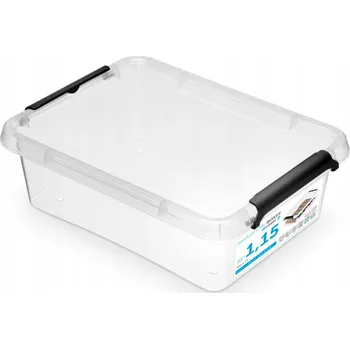 Úložný box Plastový úložný box průhledný s víkem 20x15x6 cm
