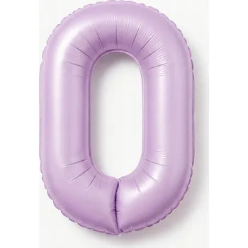 Balónek Foliový balónek Číslice 0 lila matný 100 cm na narozeniny