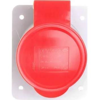 Elektrická zásuvka Gewiss červená nástěnná Elektrická Zásuvka
