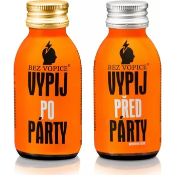 Party dekorace Pivovar Fčelín BezVopice Komplet na párty – Vypij PŘED a PO Párty 2×100