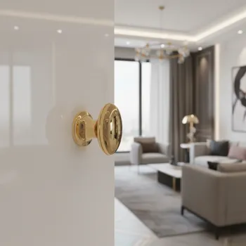 Nábytkové kování Poliplast Plastová úchytka knopka MARISA / Zlatá lesklá