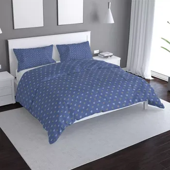 Povlečení Sablio Povlečení Srdíčka na modré - 140x200 / 90x70