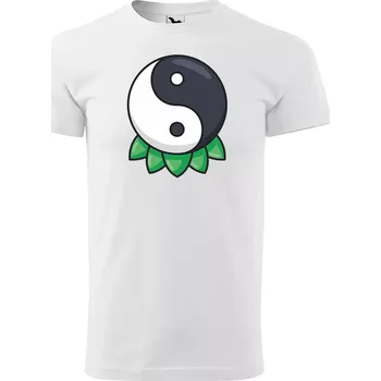 Pánské oblečení Sablio Tričko s potiskem Síla rovnováhy - bílé XL