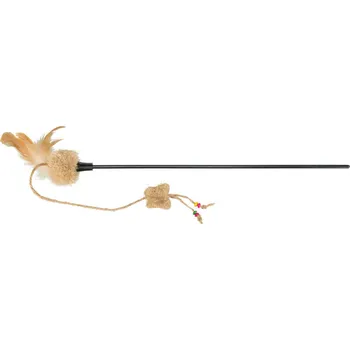 Hračka pro kočku Trixie Škádlítko s motýlem a kuličkami, peří 54 cm