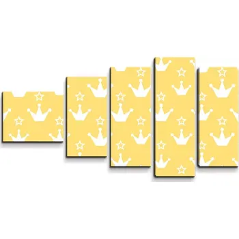 Obraz Sablio Obraz - 5-dílný Princeznovské korunky - 100x60 cm