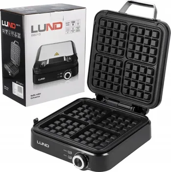 Vaflovač VAFLOVAČ 1500 W 4 VELKÉ KŘUPAVÉ VAFLE SILNÝ LUND S REGULACÍ TEPLOTY