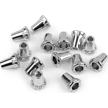 Kovová koncovka na šňůru Ø4 mm / ozdoba, barva 1 nikl