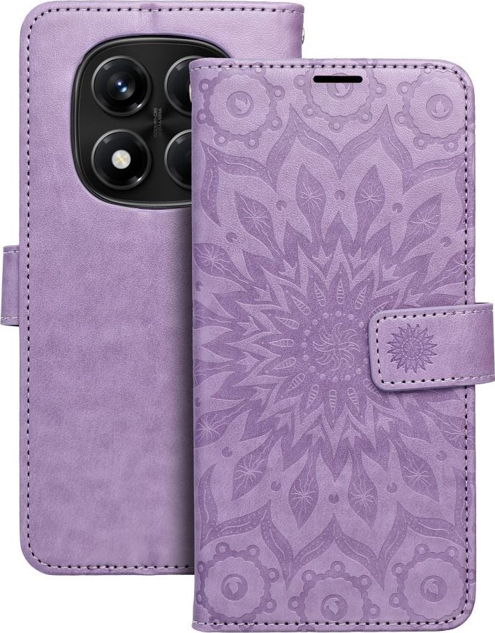 Flipové pouzdro MEZZO Book case pro Xiaomi Redmi Note 14 Pro 4G, mandala purple