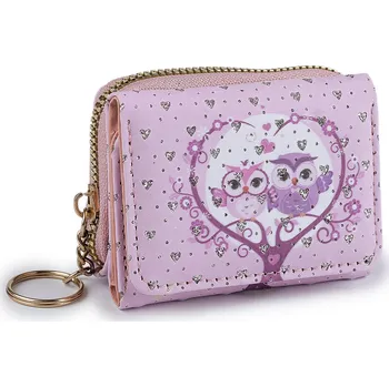 Peněženka Mini peněženka dětská 7x8,5 cm, střední, 21 růžová sv. sova