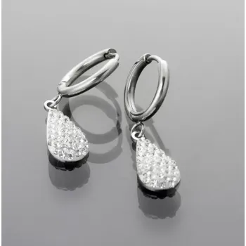 Šperk stříbrné visací náušnice chirurgická ocel kapka