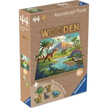 ravensburger dřevěné puzzle dinosauři 44 dílků