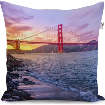 Polštář Sablio Polštář Golden Gate 5 - 40x40 cm