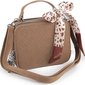 Kabelka Kabelka se šátkem 19x15 cm, střední, 1 béžová