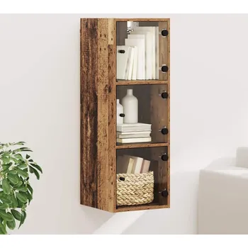 Příborník do zásuvky Nástěnná skříňka Staré dřevo 35 x 37 x 102 cm kompozitní dřevo