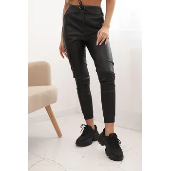 Dámské kalhoty Kesi Dámské koženkové kalhoty Mobic černá L