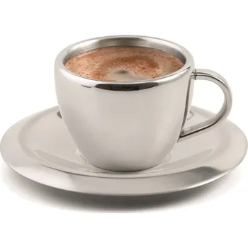 Weis Hrnek na espresso s podšálkem 55 ml nerez