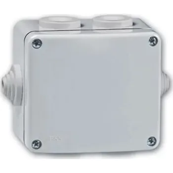 vypínač Rozvodná krabice 6 vývodek 500V - kovová na povrch Armor Line IP55, 293.1, šedá