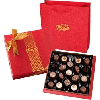 Čokoláda BOLCI Diamond Red Box - Mix pralinek s dárkovou taškou 215 g