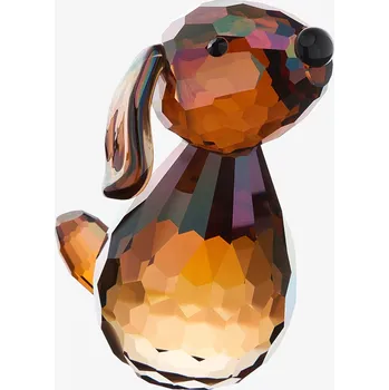 Skleněná figurka Velký pes z českého křišťálu Preciosa