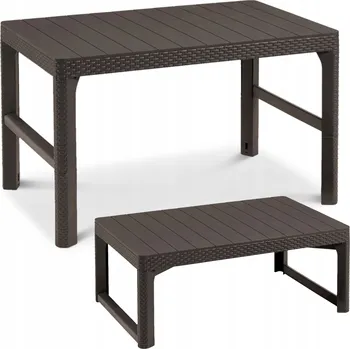 Zahradní stůl Zahradní stůl Keter Lyon hnědý obdélníkový z plastu 116 x 71 x 65 cm