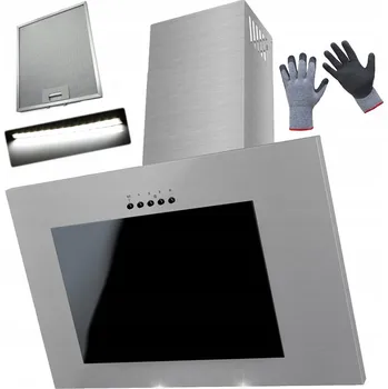 Digestoř Digestoř Maan KUCHYŇSKÝ KOMÍNOVÝ ODSAVAČ PAR SKLO LED 60 CM FILTR NEREZ