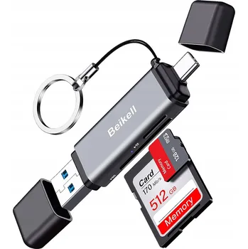 Příslušenství pro datový nosič Čtečka karet Beikell USB SD/Micro SD B6310