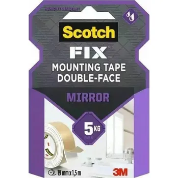 Lepicí páska Oboustranná montážní páska SCOTCH pro zrcadla do koupelny 19 mm x 1,5 m